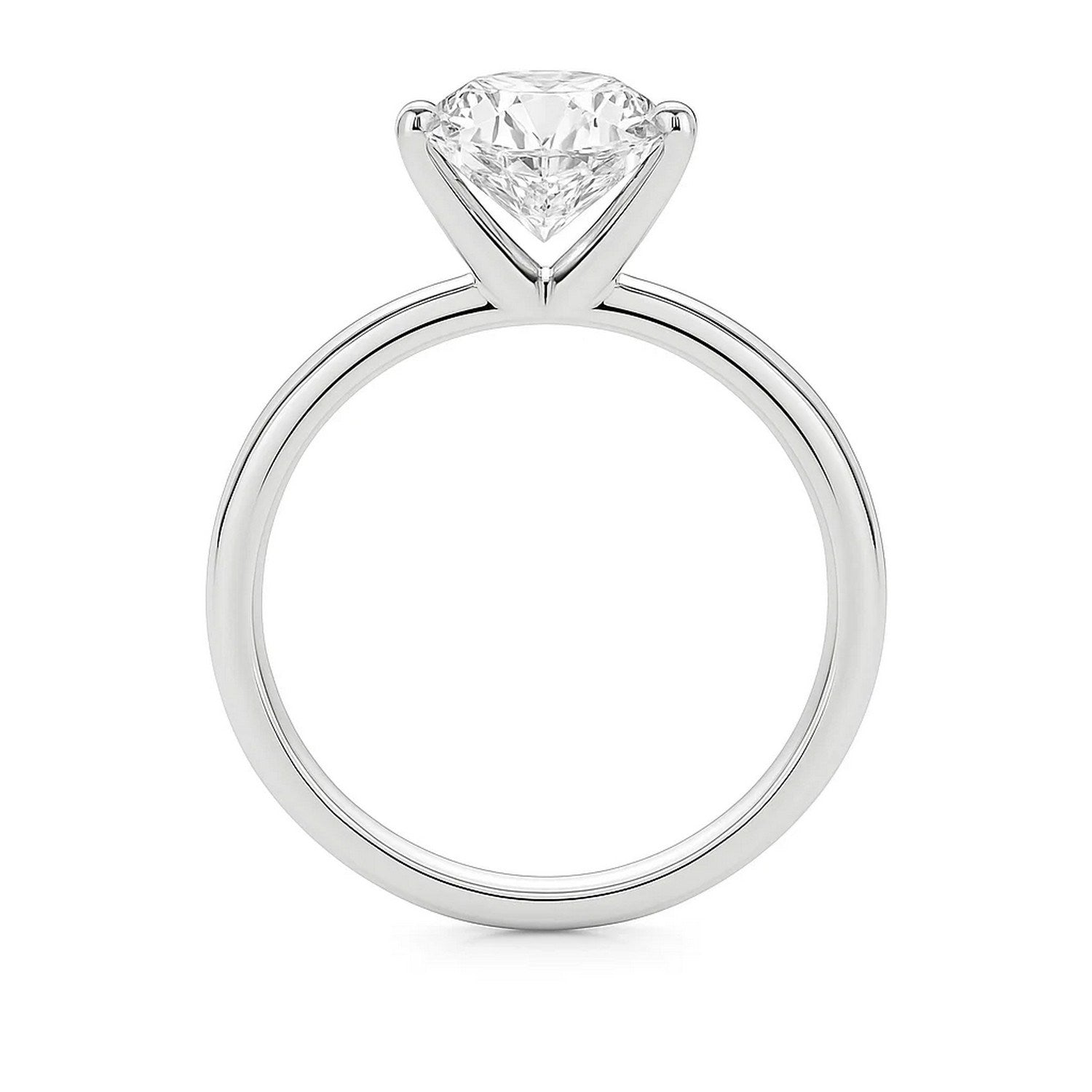 5 Carat Princess Lab Grown IGI G/VS1 Diamond Solitaire Ring in 14K White Gold